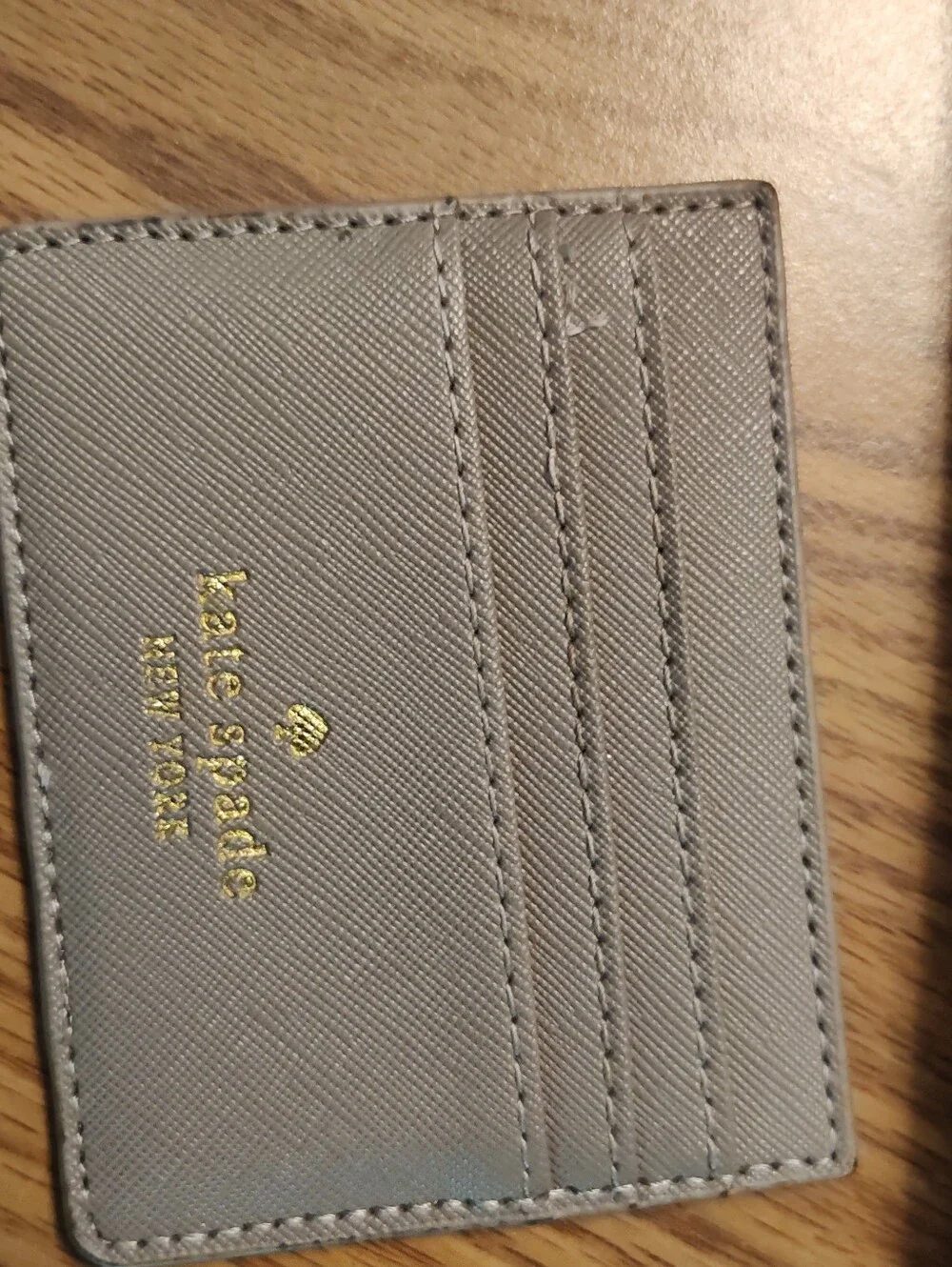 Kate Spade Greta Court Glitter Neda Zip Wallet Tan. VGUC. , With ID/Card Wallet.